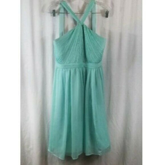 J. Crew Dresses & Skirts - J Crew Aubrey Mint Pleated Halter Dress 8 Cocktail